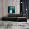 Mont 3 Seater L-Shape Velvet Sofa