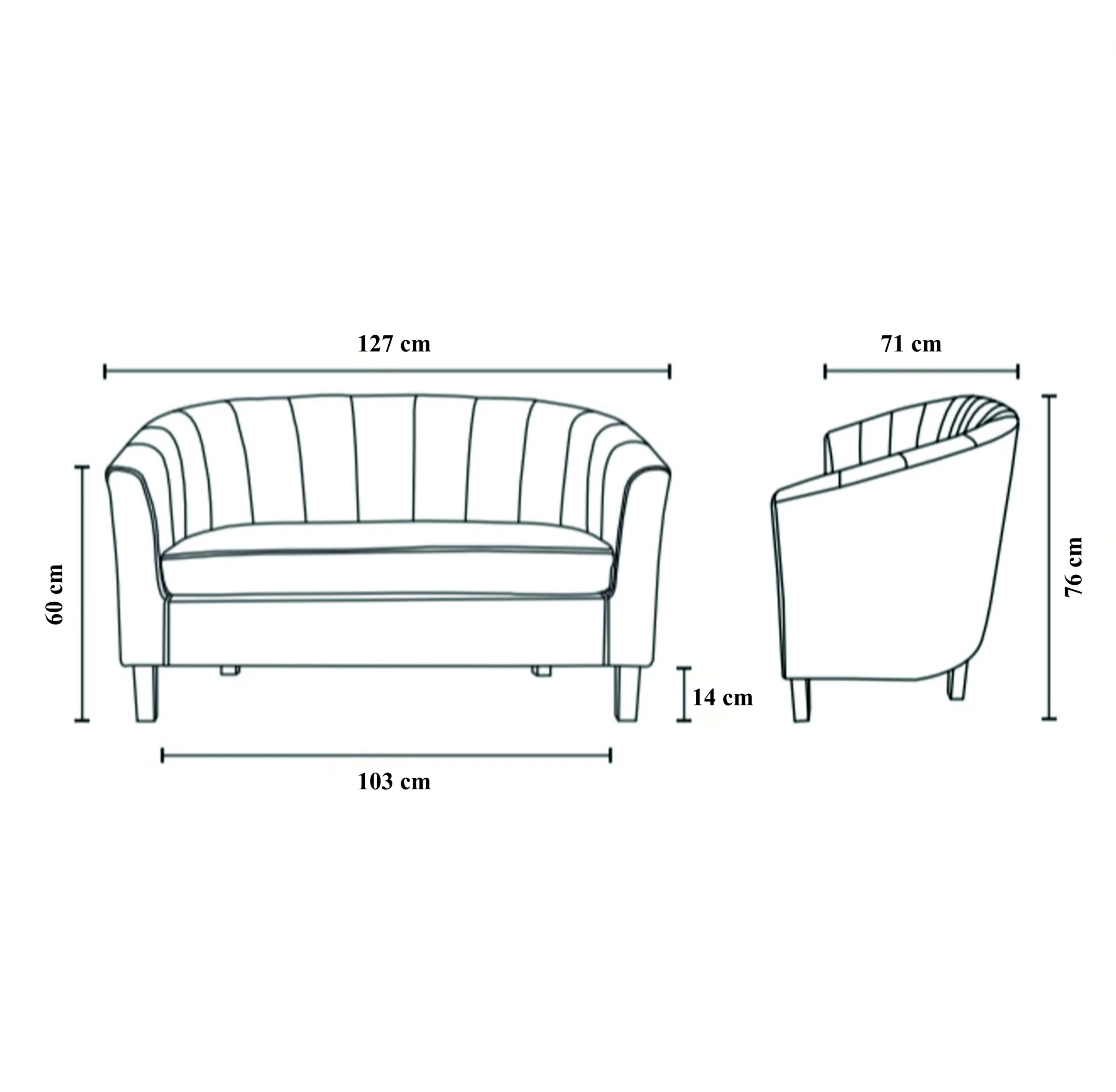 Nelson 2 Seater Velvet Sofa