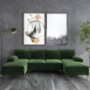 Leisure 4 Seater U-Shape Linen Sofa