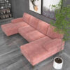 Leisure 4 Seater U-Shape Linen Sofa