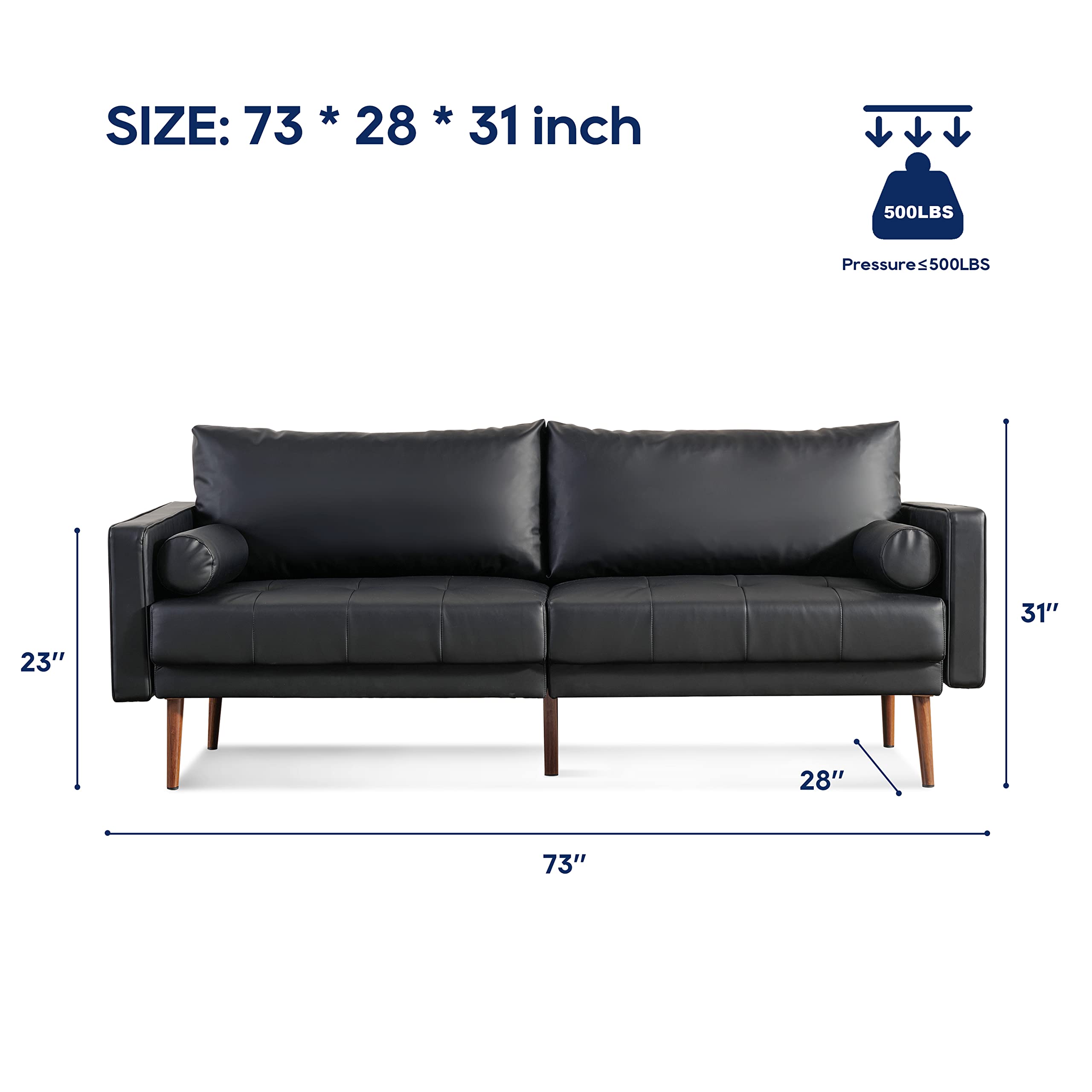 Brooklyn 2 Seater Leather Sofa