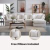 Eclipse 4 Seater L-Shape Polyester Sofa – White