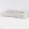 Boucle 4 Seater Fabric Sofa – Cream