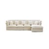 Eclipse 4 Seater L-Shape Polyester Sofa – White