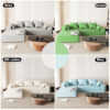 Annalisa 3 Seater L-Shape Velvet Sofa