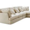 Eclipse 4 Seater L-Shape Polyester Sofa – White