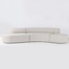 Boucle 4 Seater Fabric Sofa – Cream