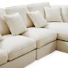 Eclipse 4 Seater L-Shape Polyester Sofa – White