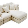 Eclipse 4 Seater L-Shape Polyester Sofa – White