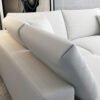 Spencer 4 Seater L-Shape Polyester Sofa – White