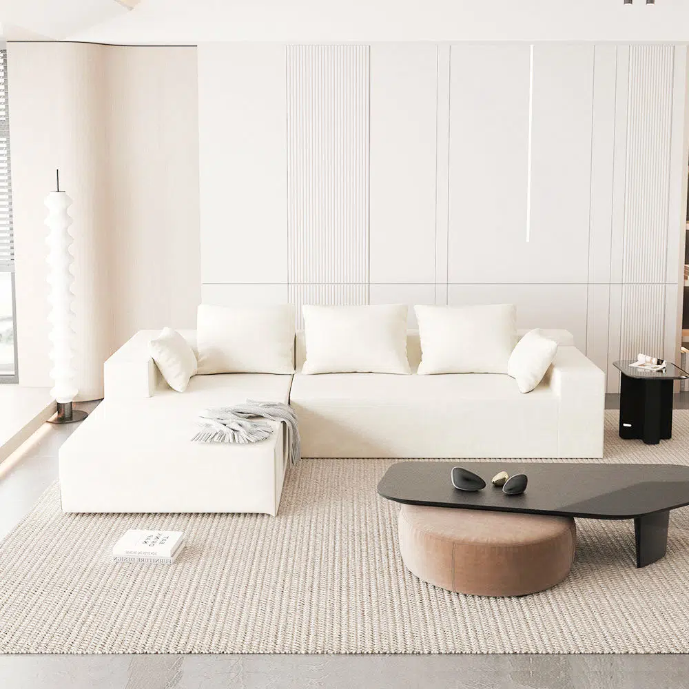 Annalisa 3 Seater L-Shape Velvet Sofa