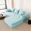 Annalisa 3 Seater L-Shape Velvet Sofa