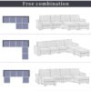 Cambridge 4 Seater U-Shape Polyester Sofa