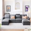 Cambridge 4 Seater U-Shape Polyester Sofa