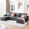Cambridge 4 Seater U-Shape Polyester Sofa