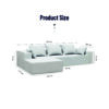 Annalisa 3 Seater L-Shape Velvet Sofa