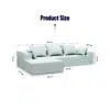 Annalisa 3 Seater L-Shape Velvet Sofa