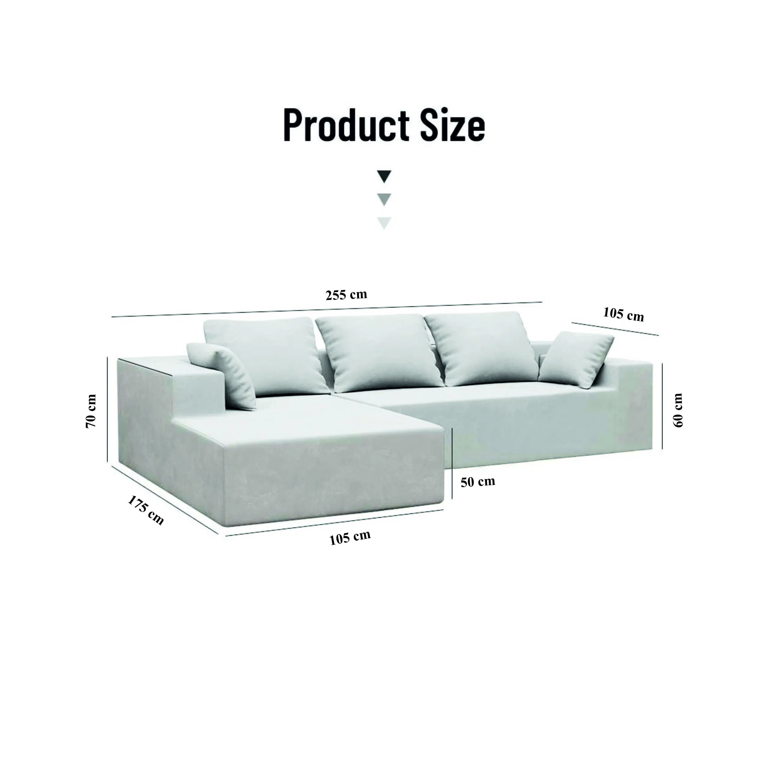 Annalisa 3 Seater L-Shape Velvet Sofa