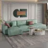 Costa Modular 4 Seater L-Shape Velvet Sofa