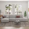 Costa Modular 4 Seater L-Shape Velvet Sofa
