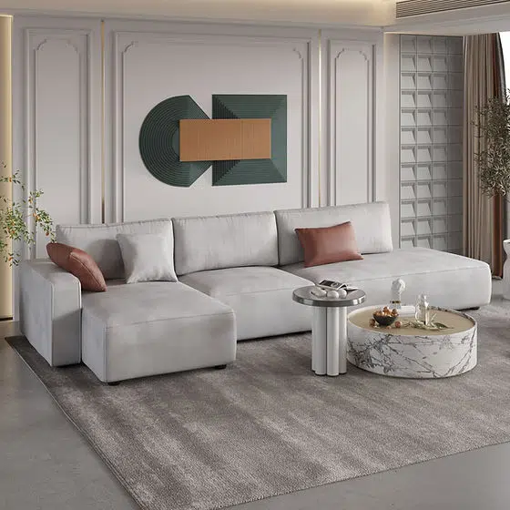 Costa Modular 4 Seater L-Shape Velvet Sofa