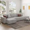 Costa Modular 4 Seater L-Shape Velvet Sofa