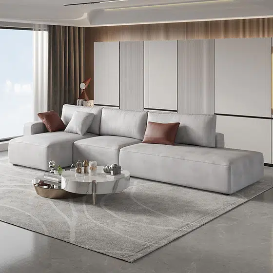 Costa Modular 4 Seater L-Shape Velvet Sofa