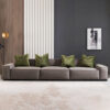 Serena 3 Seater L-Shape Velvet Sofa – Grey