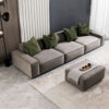 Serena 3 Seater L-Shape Velvet Sofa – Grey