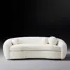 Rossi Lounge 3 Seater Fabric Sofa in White Color