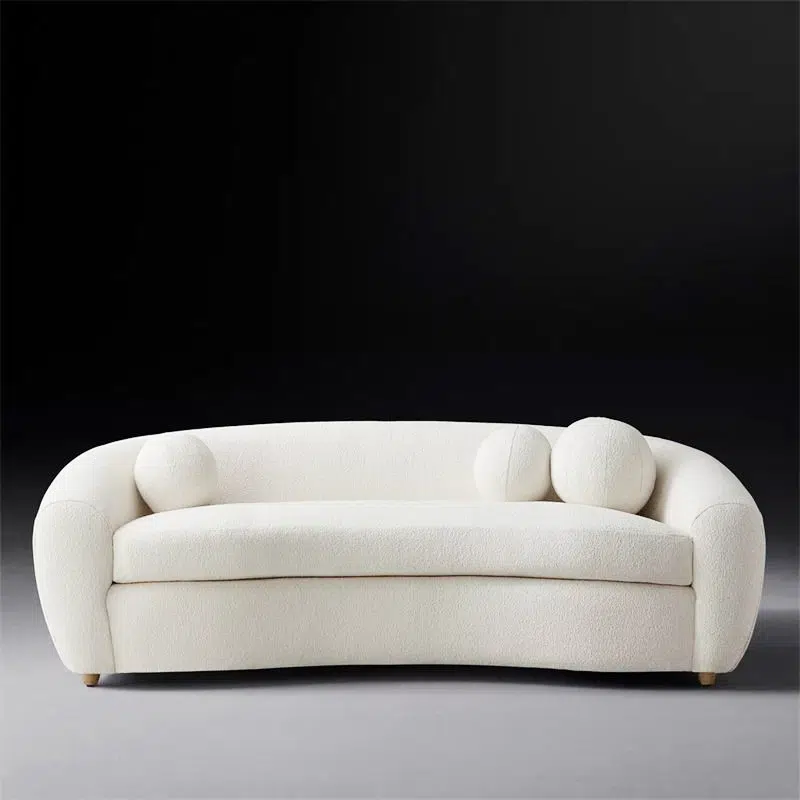 Rossi Lounge 3 Seater Fabric Sofa in White Color…
