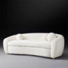 Rossi Lounge 3 Seater Fabric Sofa in White Color
