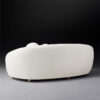 Rossi Lounge 3 Seater Fabric Sofa in White Color