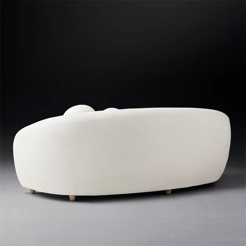 Rossi Lounge 3 Seater Fabric Sofa in White Color