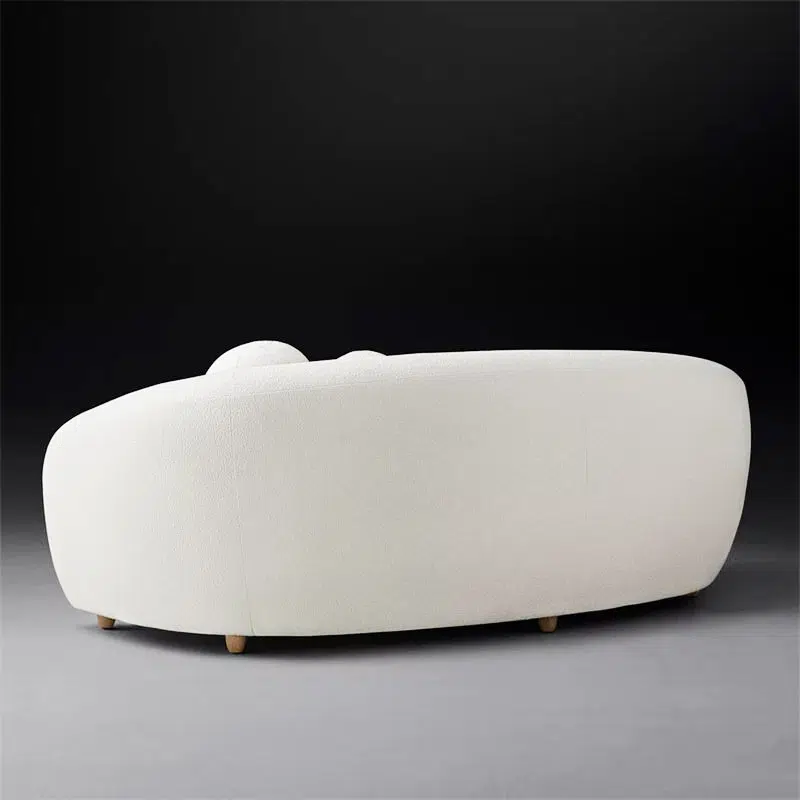 Rossi Lounge 3 Seater Fabric Sofa in White Color