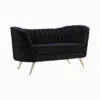Torino 2 Seater Velvet Loveseat