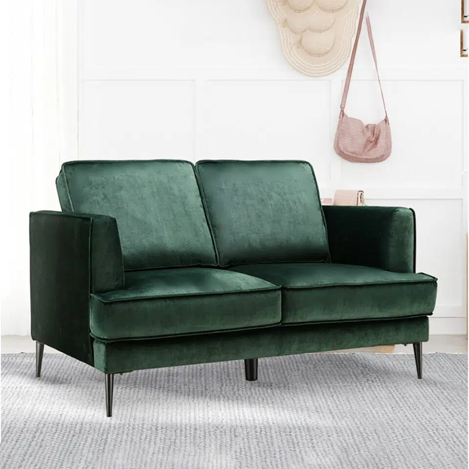 Marion 2 Seater Velvet Sofa – Green