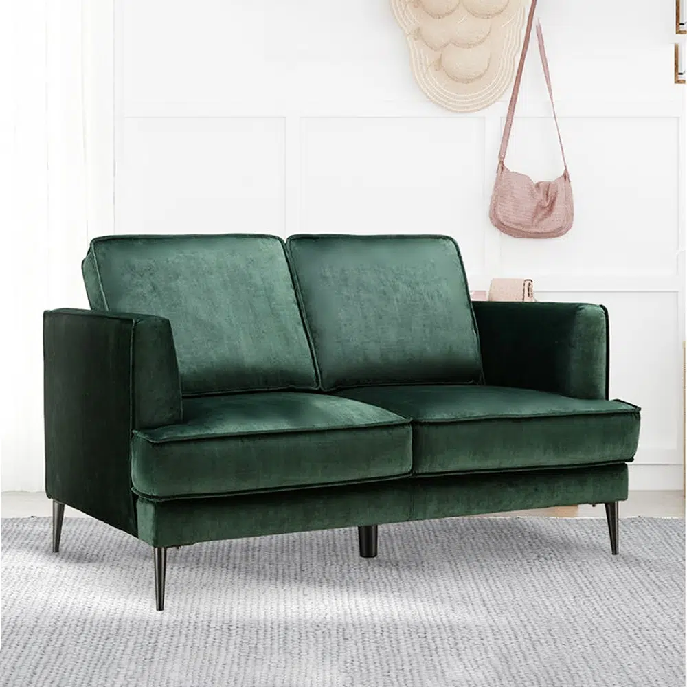 Marion 2 Seater Velvet Sofa – Green