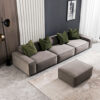Serena 3 Seater L-Shape Velvet Sofa – Grey