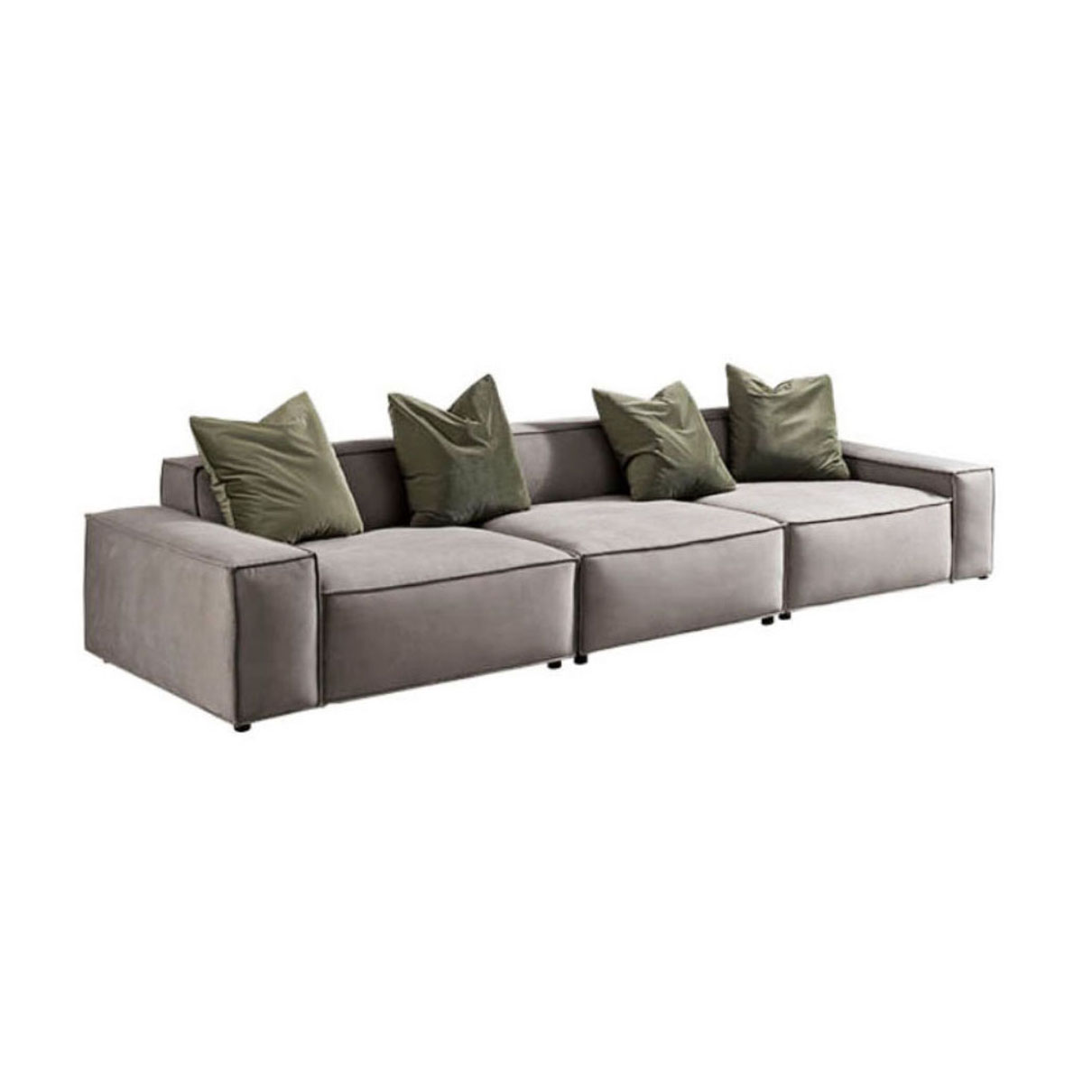 Serena 3 Seater L-Shape Velvet Sofa – Grey