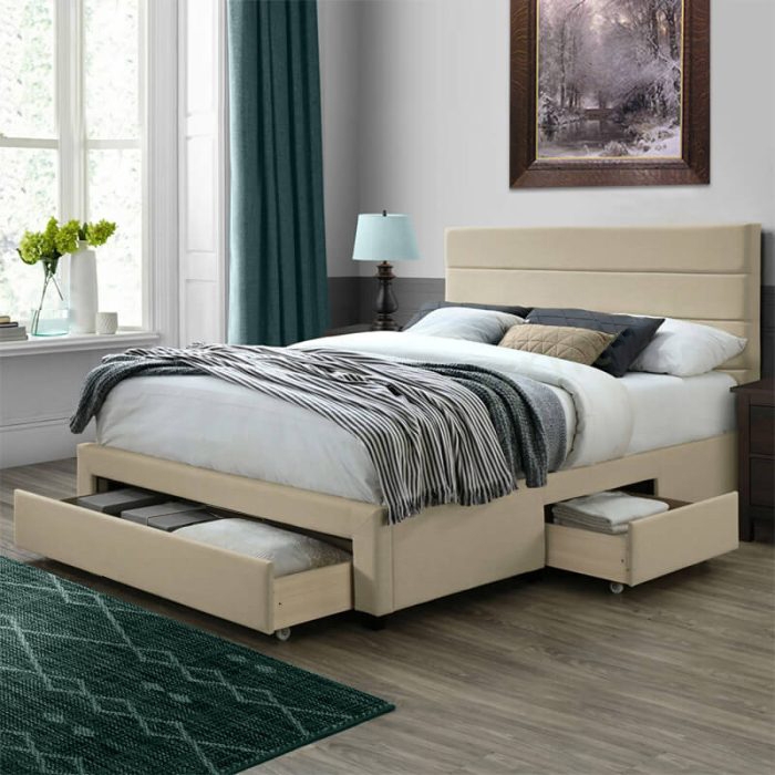 Quinn Storage Velvet Bed