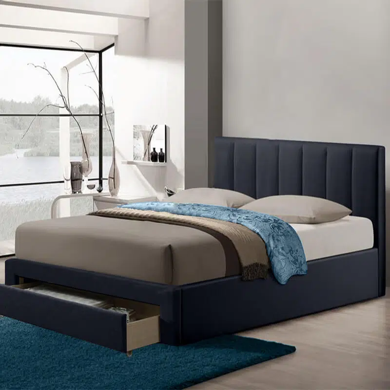 Velvet Mid Century Bed