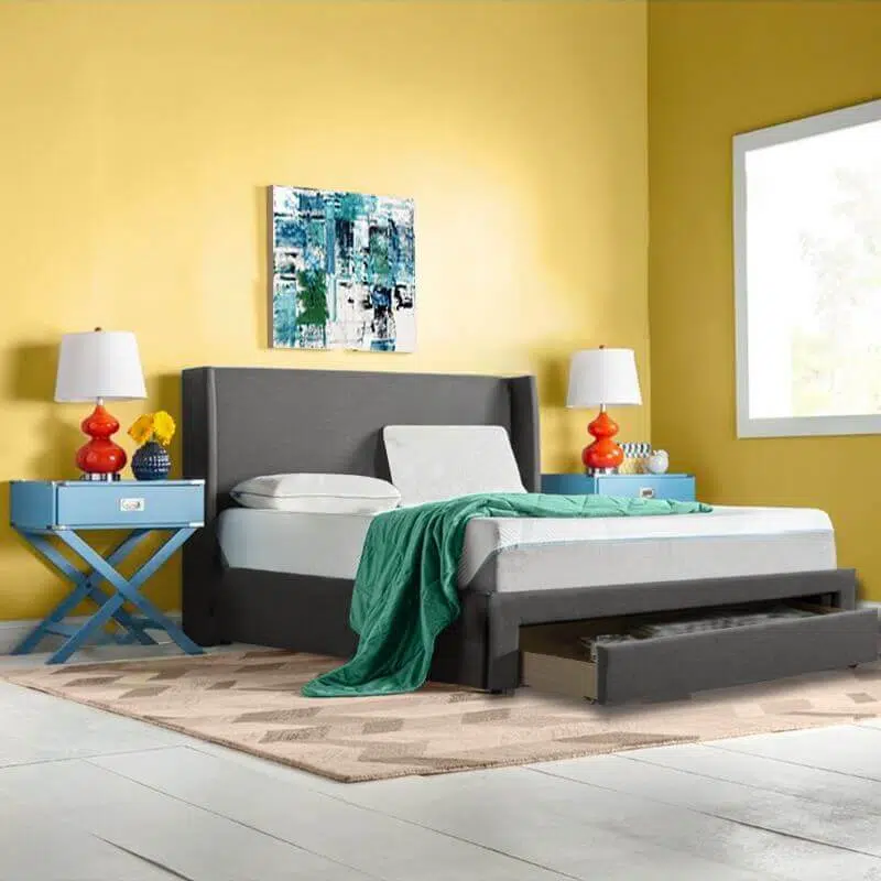 Andes Grey Linen Bed