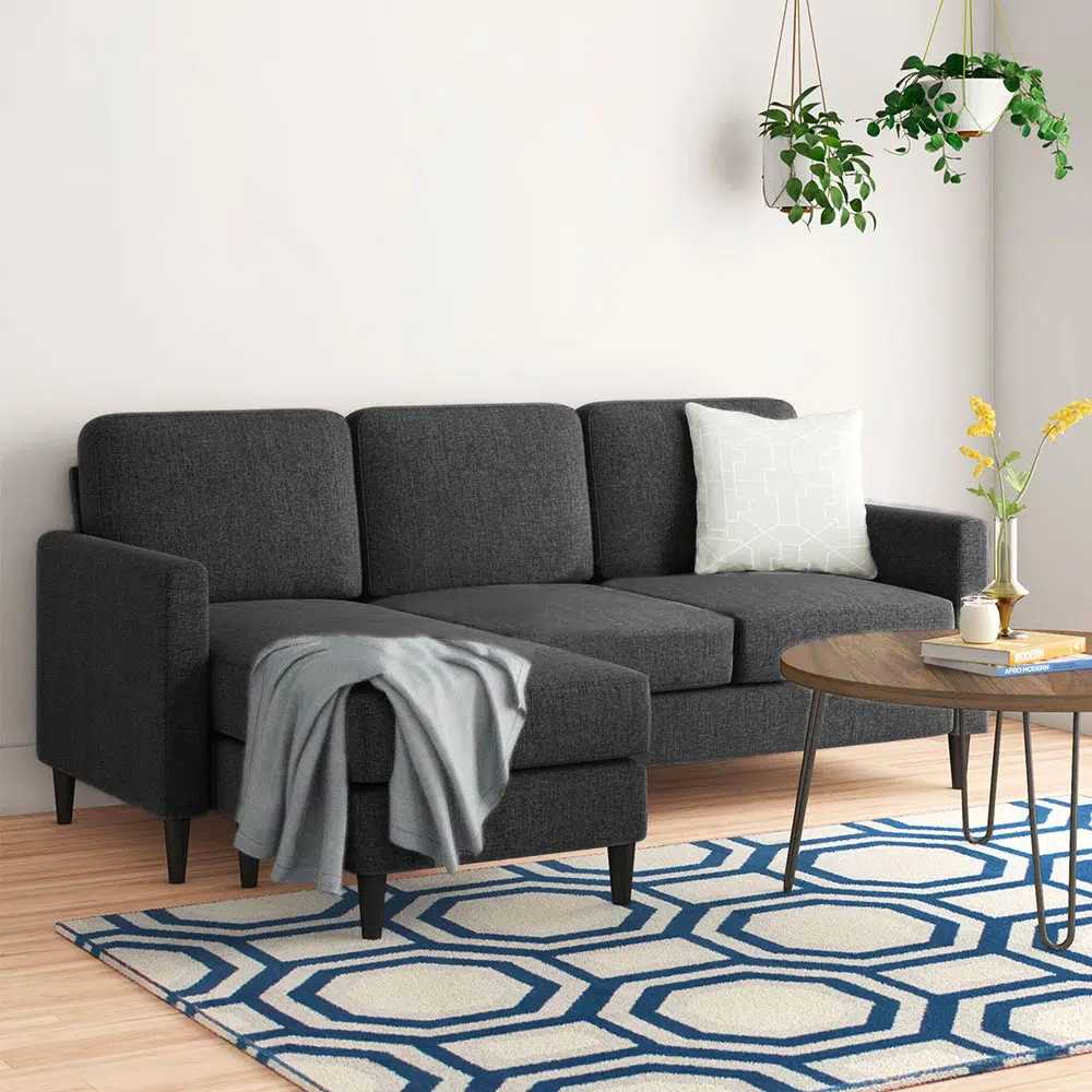 Abinger 3 Seater L-Shape Linen Fabric Sofa