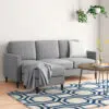 Abinger 3 Seater L-Shape Linen Fabric Sofa