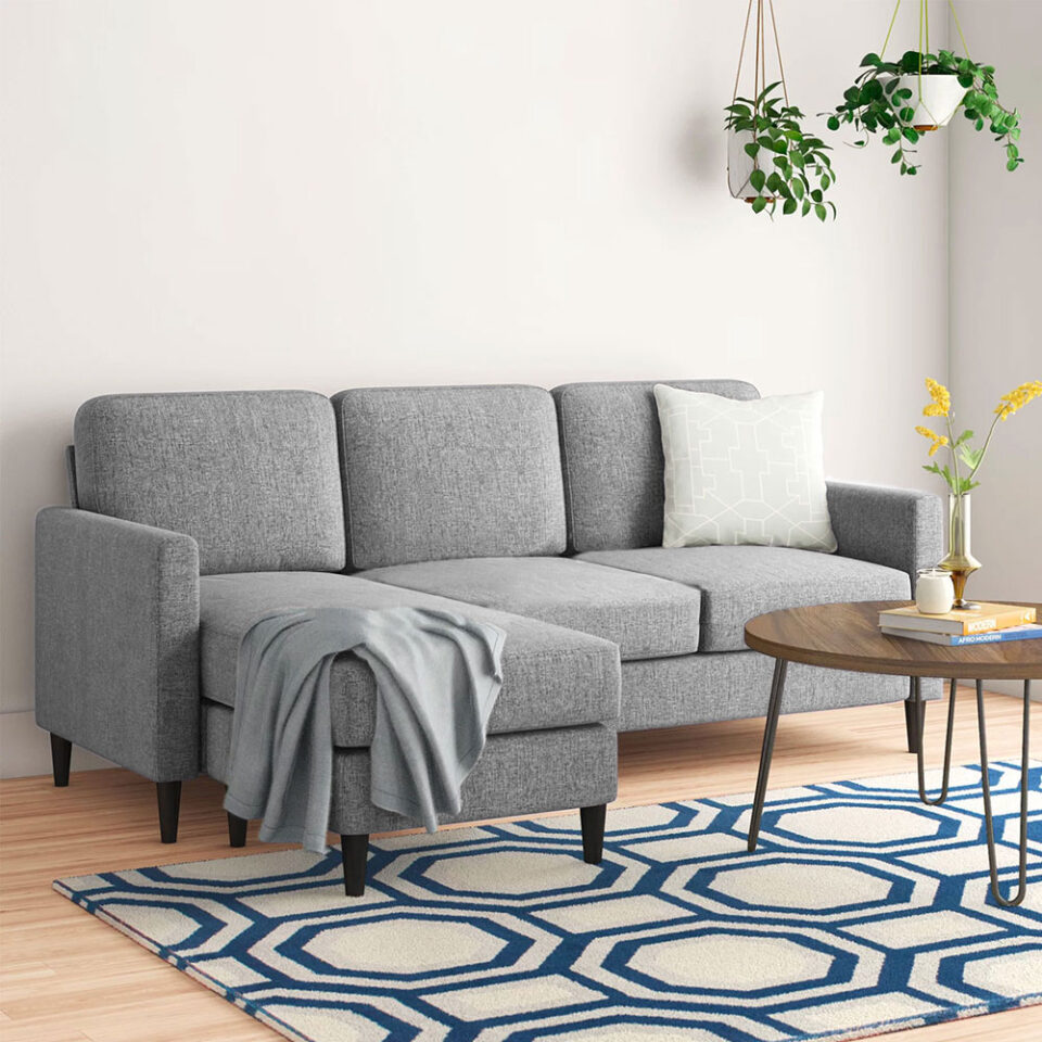 Abinger 3 Seater L-Shape Linen Fabric Sofa…