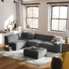 Ballinasloe 4 Seater L-Shape Linen Fabric Sofa