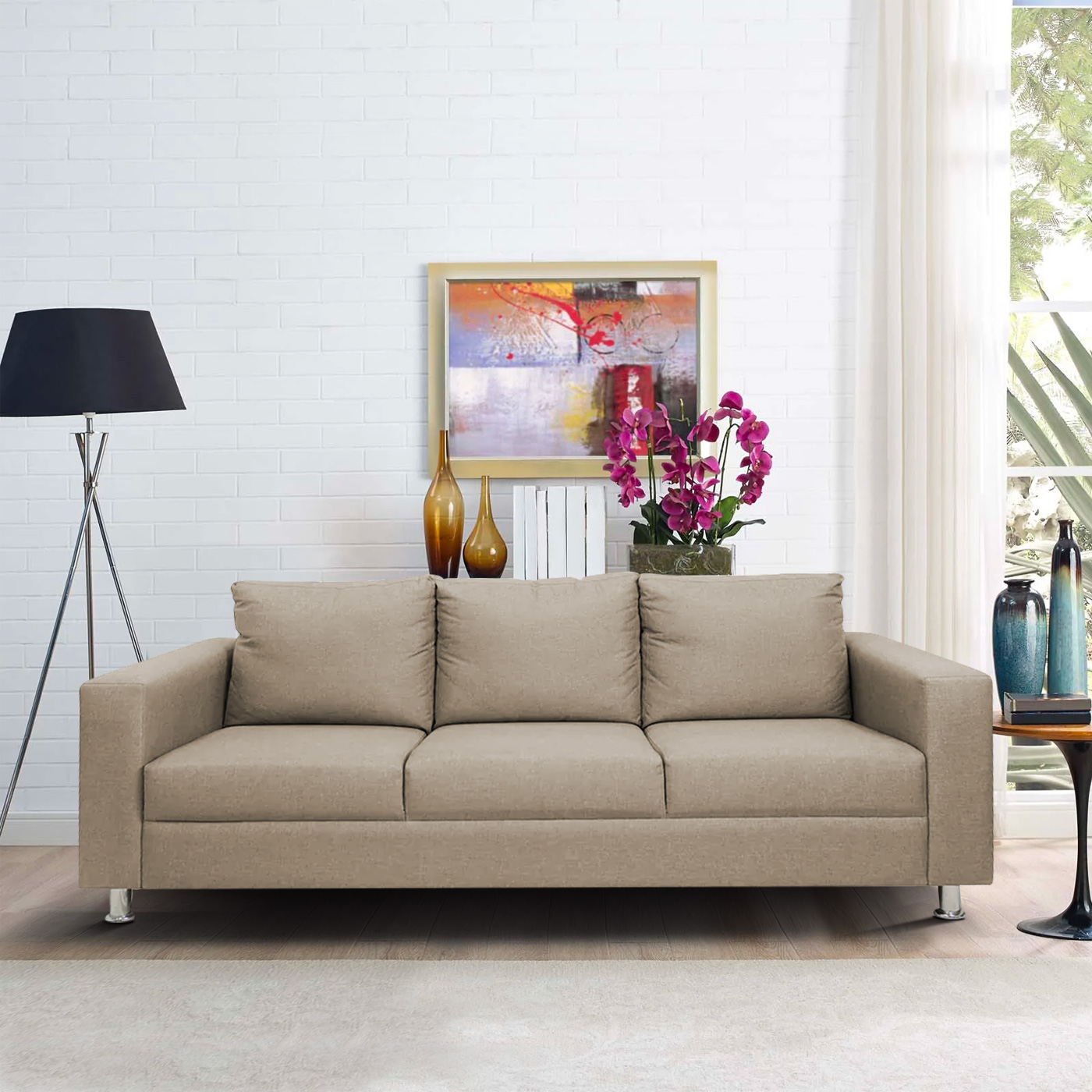 Carnaby 3 Seater Polyester Sofa