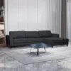 Dekalb 3 Seater L-Shape Velvet Sofa