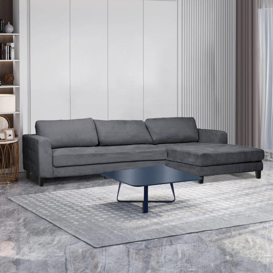 Dekalb 3 Seater L-Shape Velvet Sofa